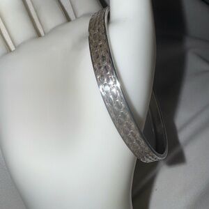 Vintage Beautiful Designer Beau Sterling Silver Bangle Bracelet